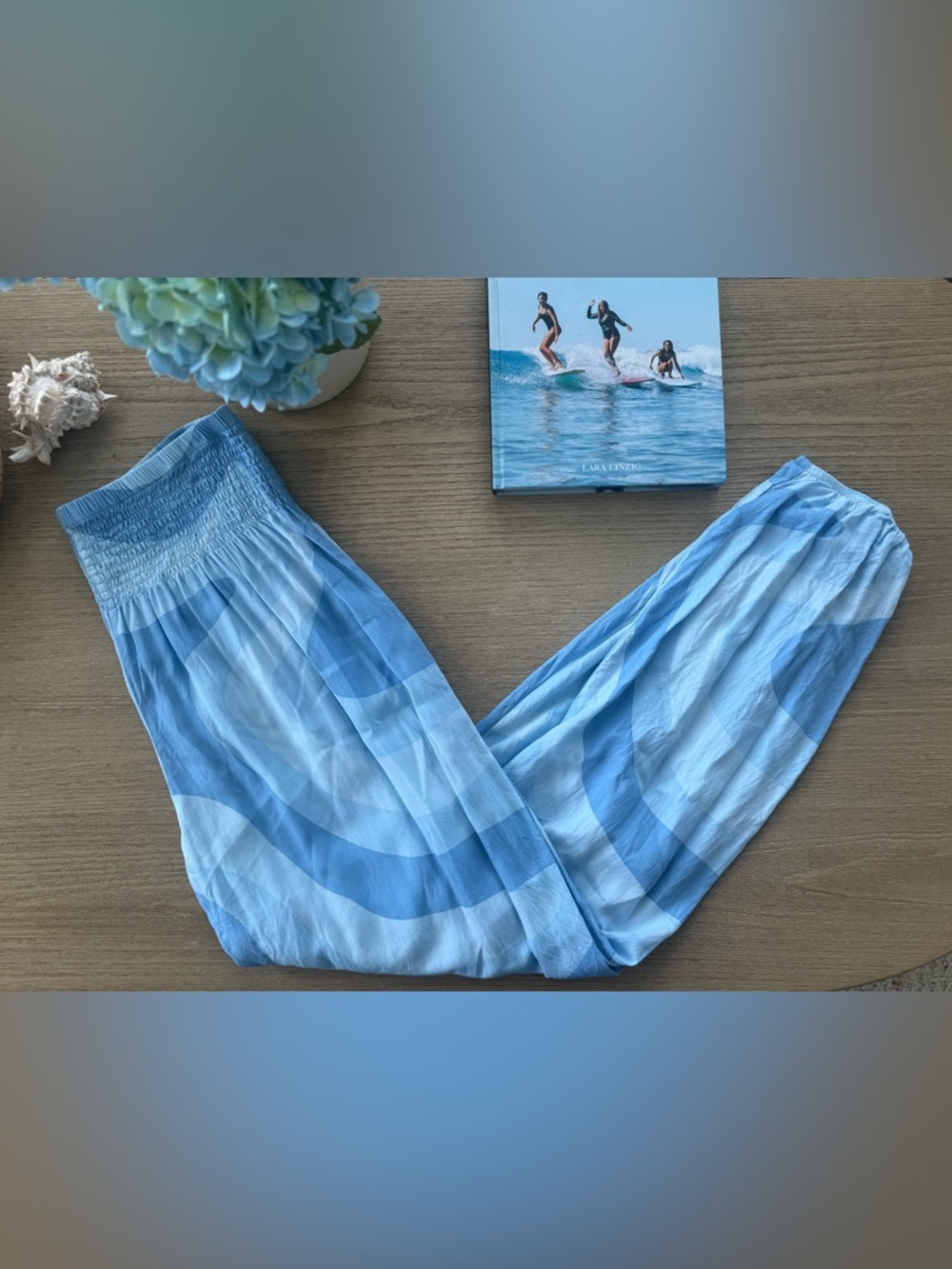 Lotus & Luna Light Blue Patterned Harem Pant